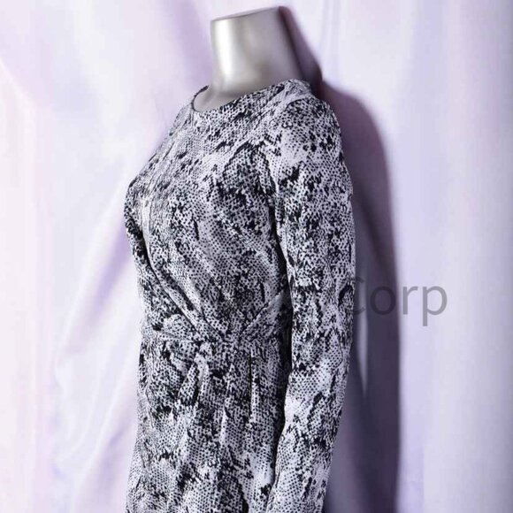 Julia Jordan Asymmetrical Snake Print Midi Dress – Size 4 - Picture 2 of 8